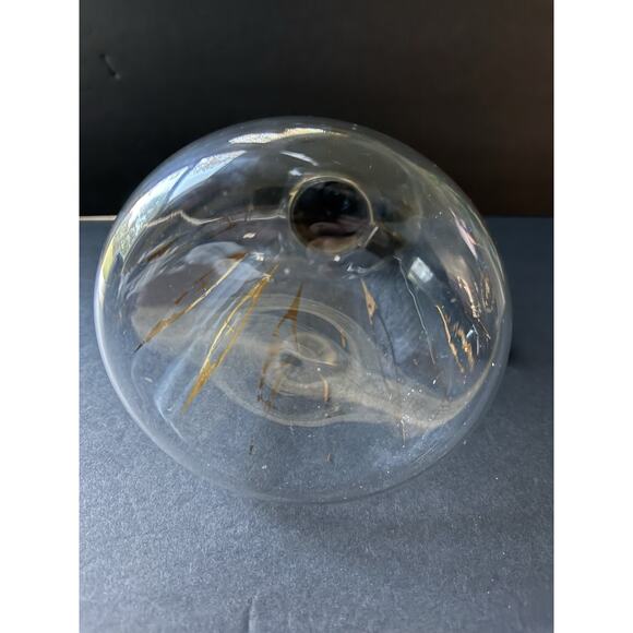 Vintage Coffee Tea Clear Glass Carafe Pot Gold Diamond Star Pattern MCM Atomic - Picture 9 of 9